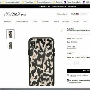 BNWT Sonix Tortoise Shell Case iPhone X/XS